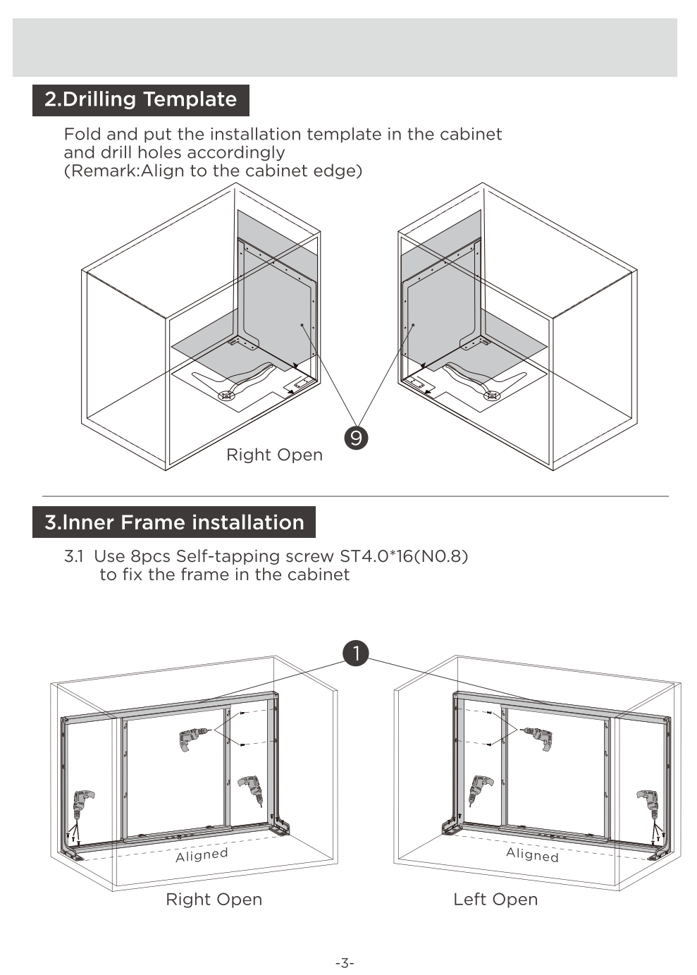 Efficient the corner spaces