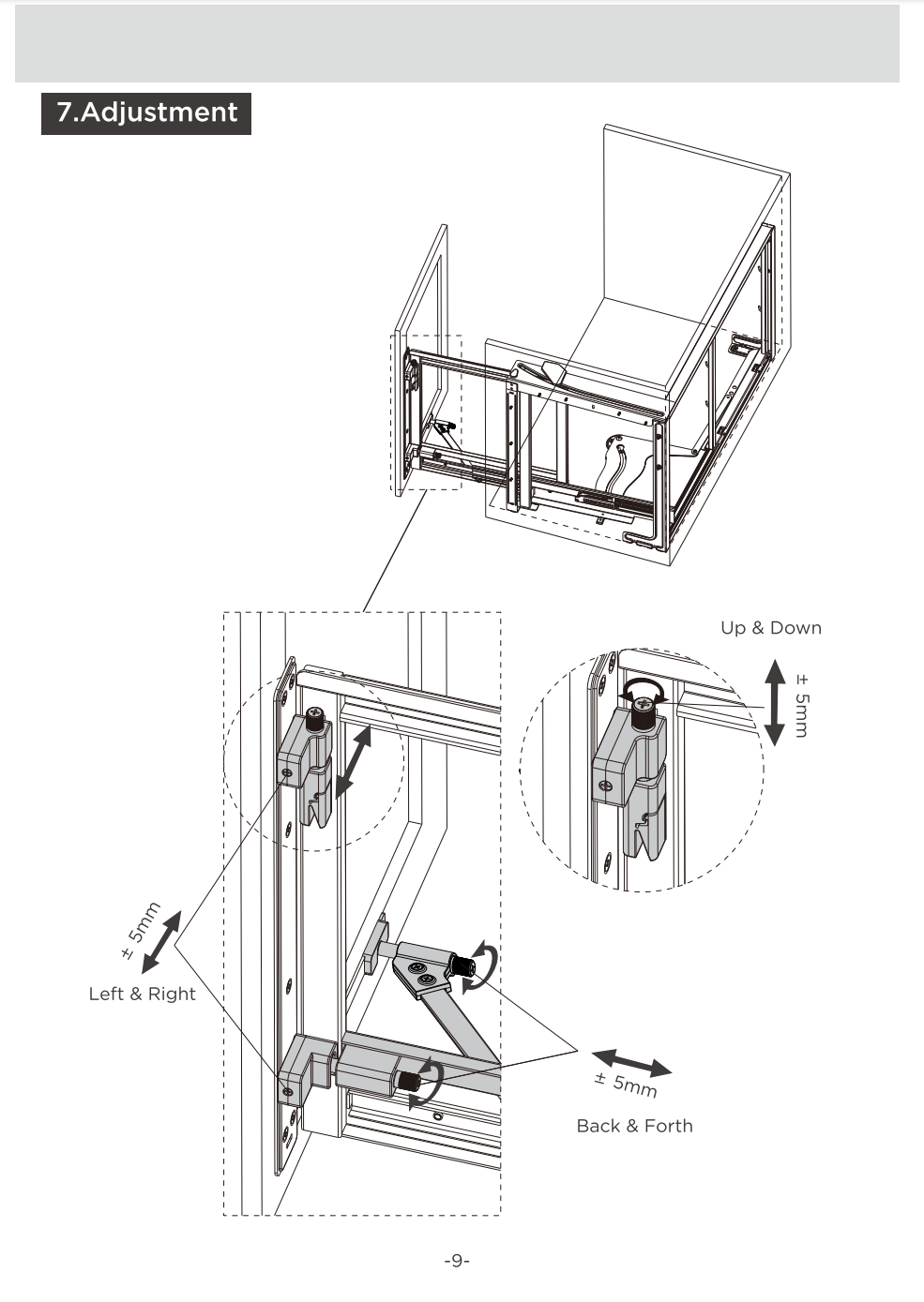 Efficient the corner spaces