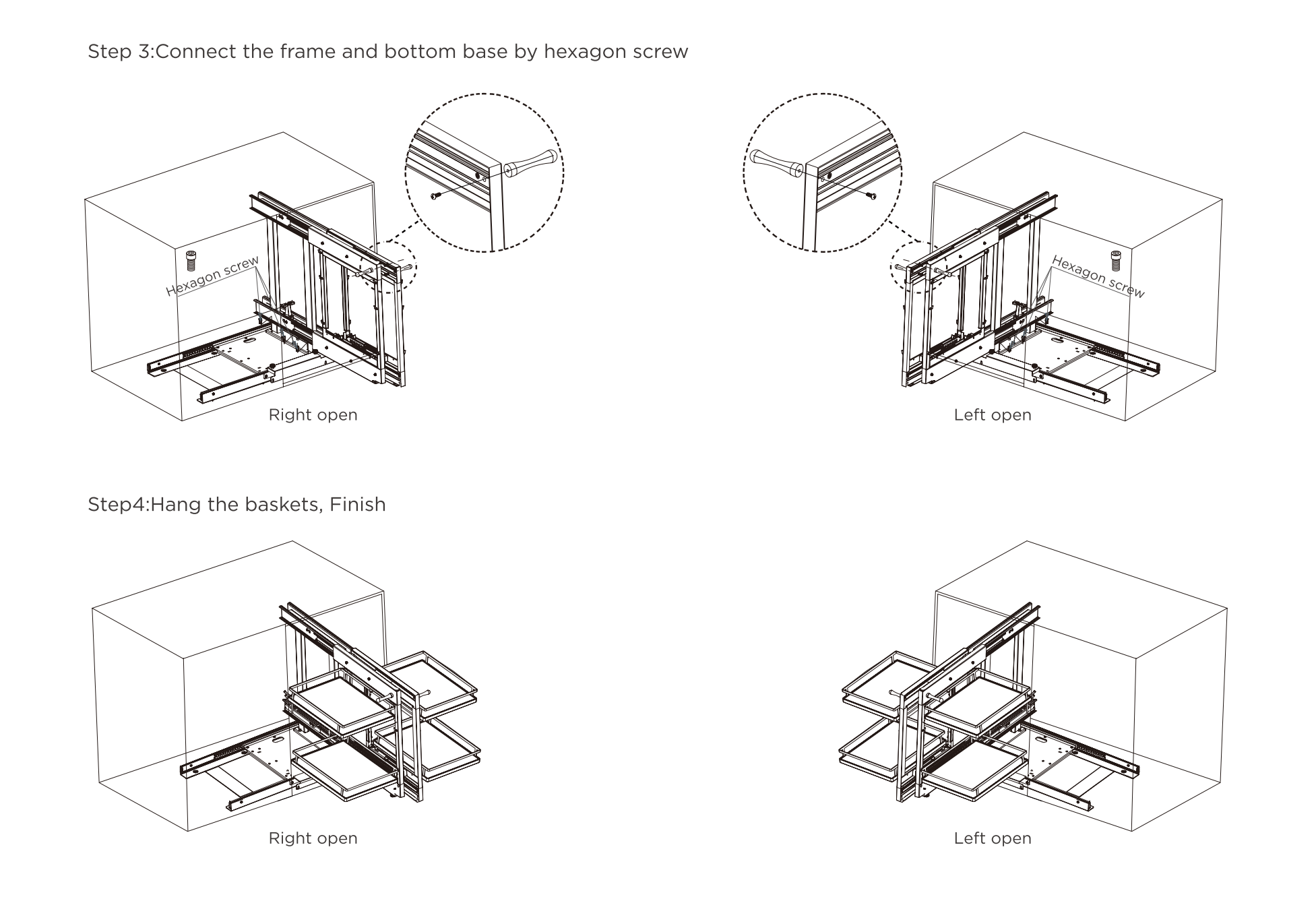 سبد گوشه‌ای یونیورسال مدل ۱۰۱۱۴۸/نمایش دست - مدل شیرر