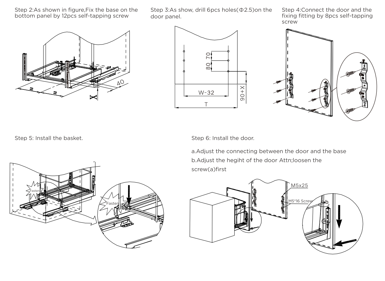 307012/ Pull Out Wastebin