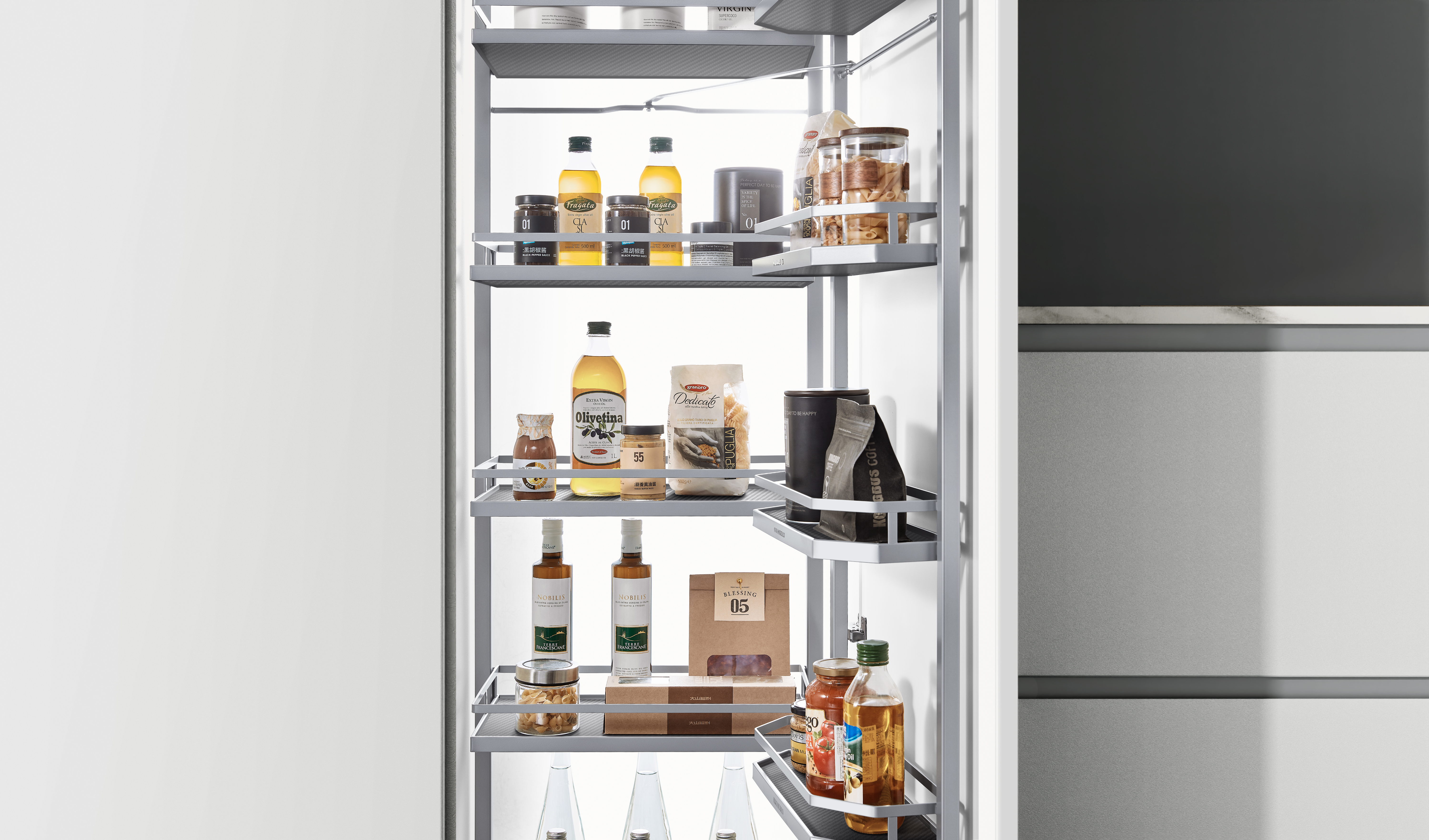 202266 - Garde-manger pivotant et coulissant de la série Platinum