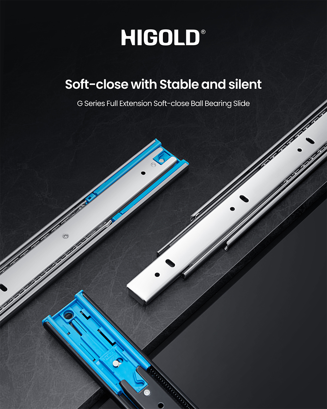 815201-45 mm dicker Soft-Close-Kugellagerschieber-G-SERIE