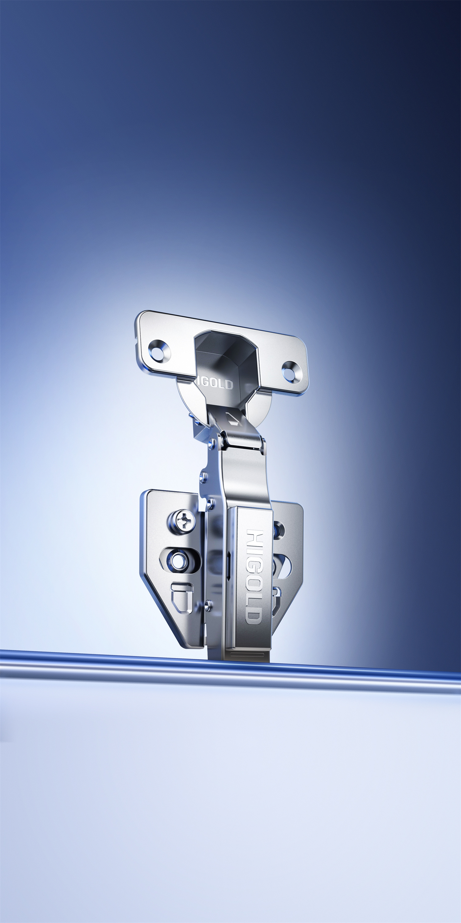 ۸۱۳۰۳۴-H - لولای آرام‌بند یک‌طرفه گیره‌ای سری G2.0 با صفحه نصب قابل تنظیم بادامک سه‌بعدی