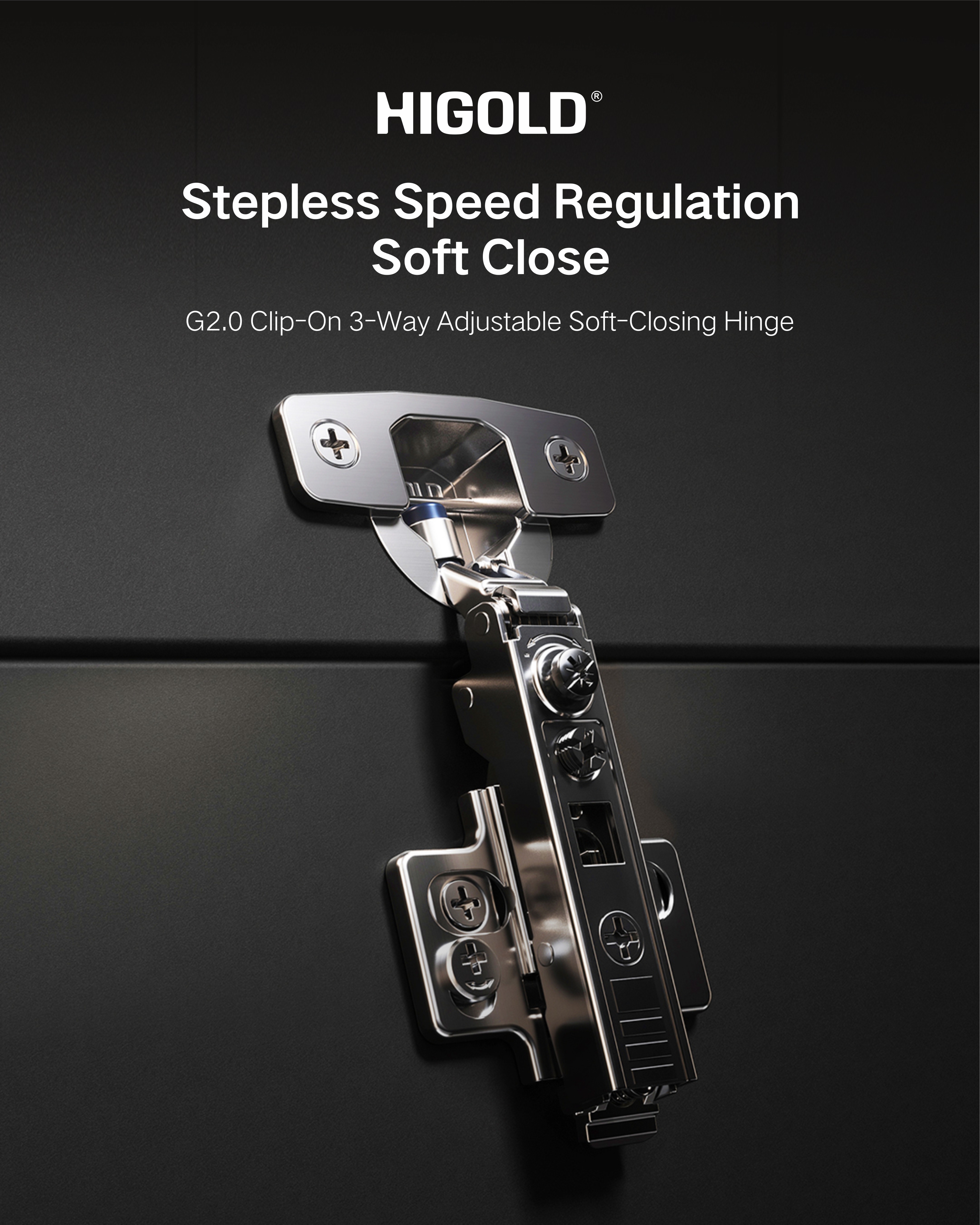 813037 - G2.0 Clip-On 3-Way Adjustable Soft-Closing Hinge