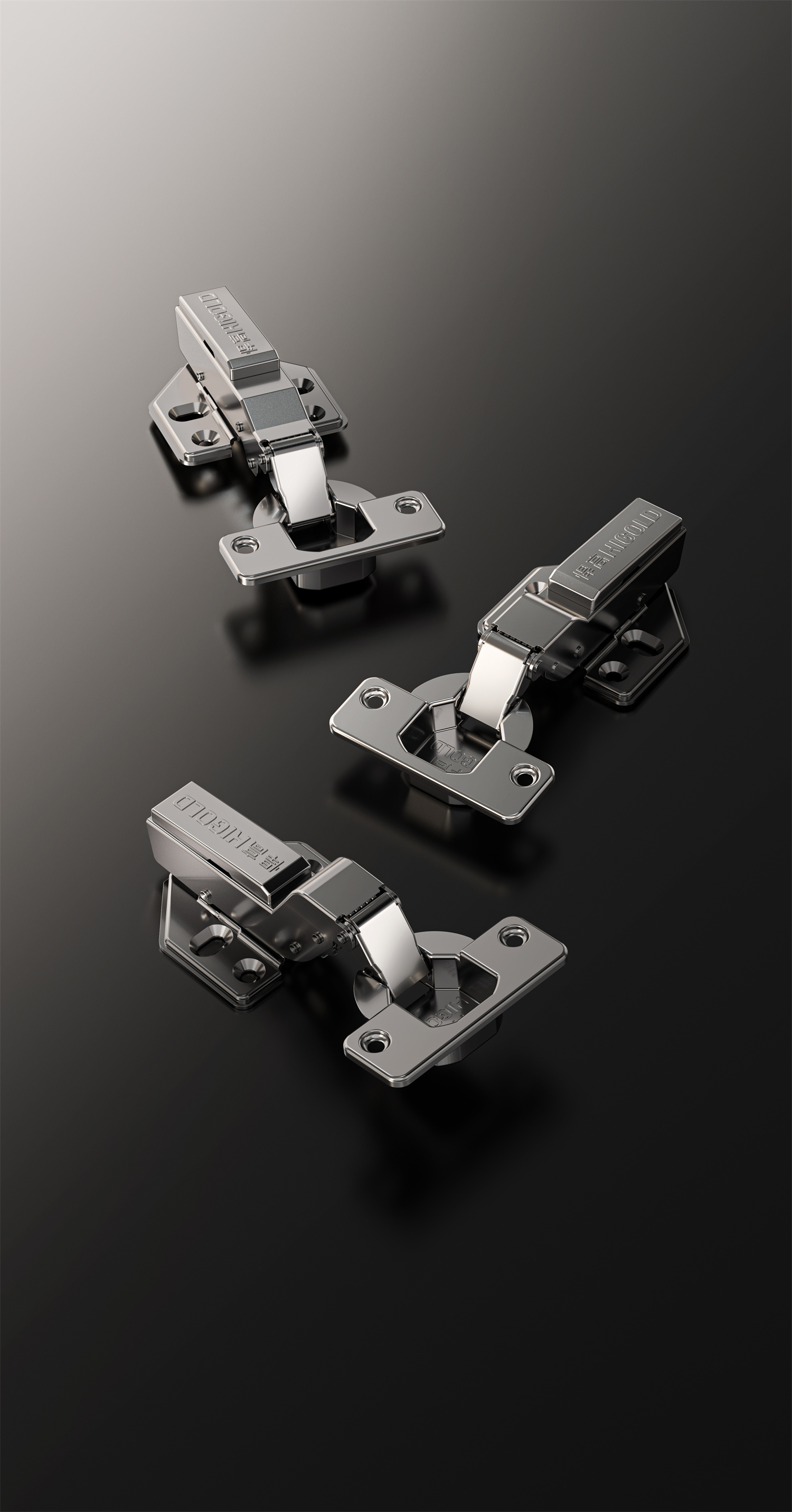 813117-H - L2.0 series Two-Way Clip on Soft-Close Hinge with 4-Hole Mounting Plate