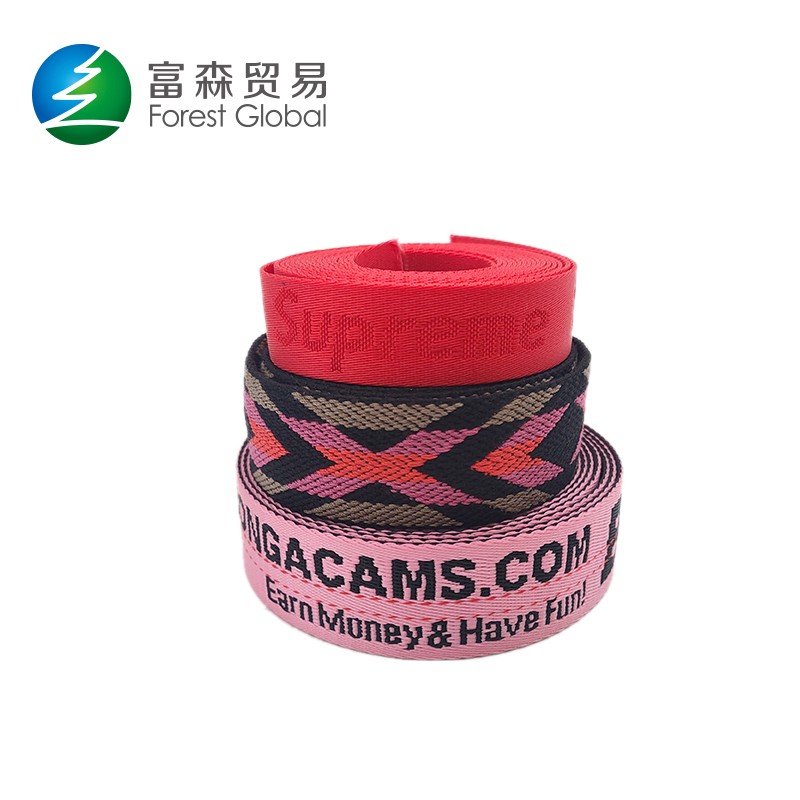 Colorful Logo Woven Jacquard Webbing For Bag And Garment