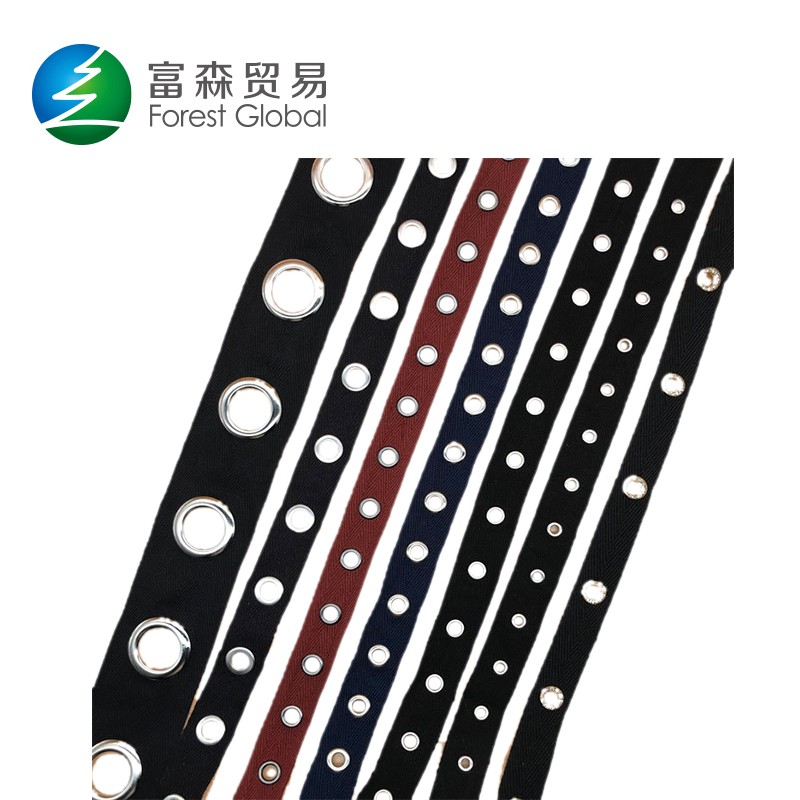 Supply Eyelets Grommet Tape Nylon bing Belt With Eyelets Wholesale