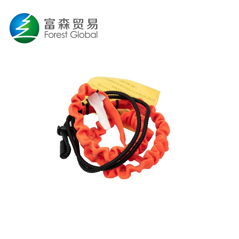 36 英寸橙黄色未完成的弹簧工具挂绳带塑料可调节绳锁