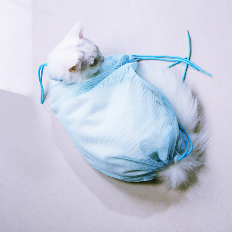 Wholesale Cat Grooming Restraint Bags na may Muzzle