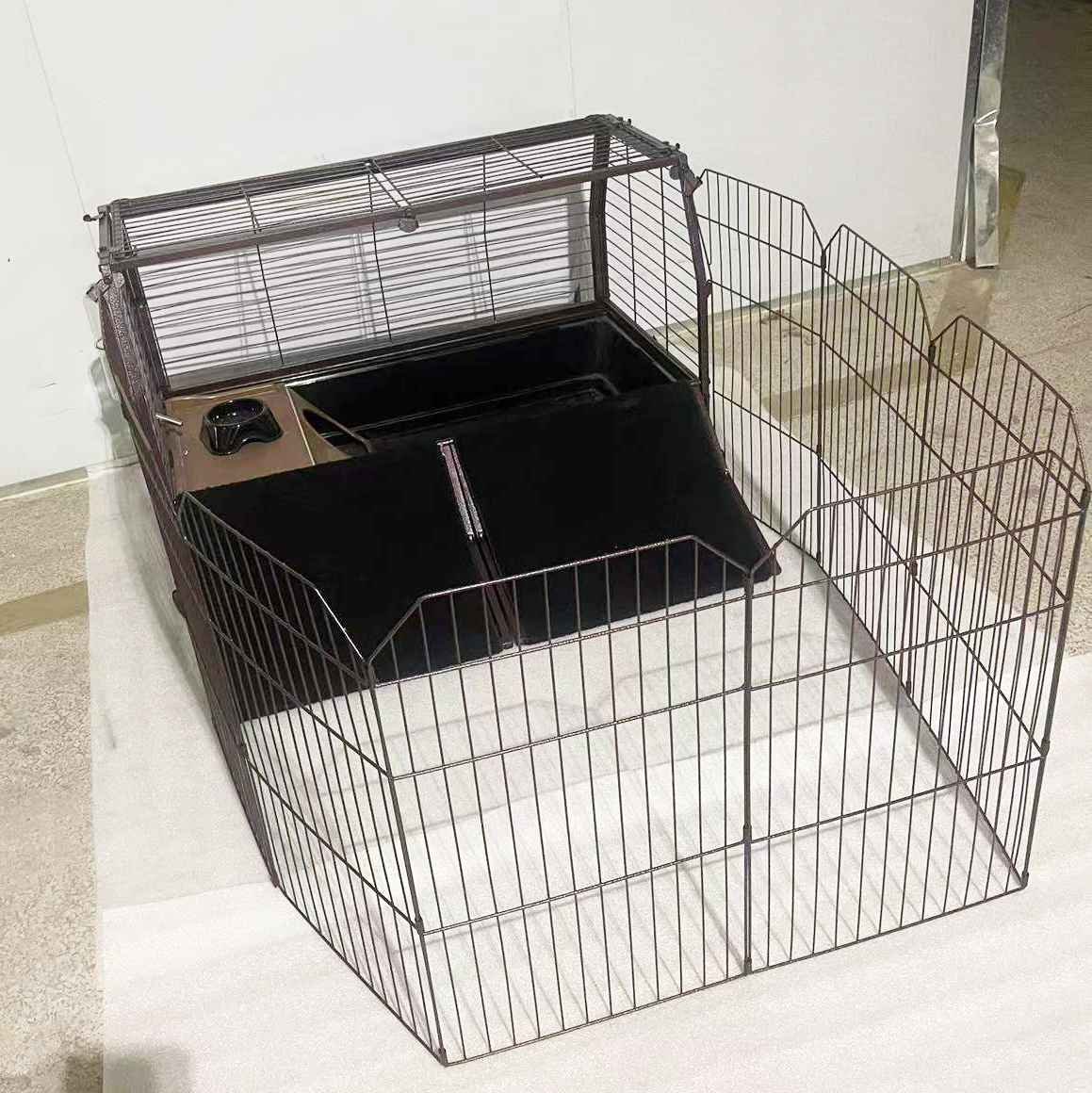 Stainless Steel Dog Cage Dog Cage Metal Kennels Panlabas na Cage Para sa Mga Aso