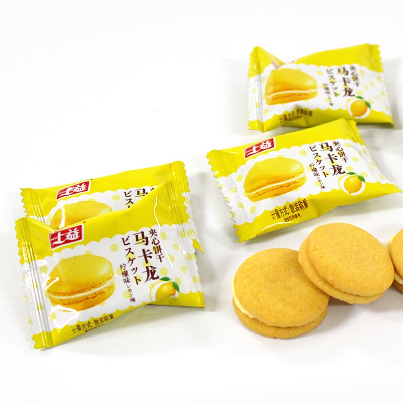 Китай 376 г печенья для сэндвичей с молоком, клубникой и макаронами, производитель