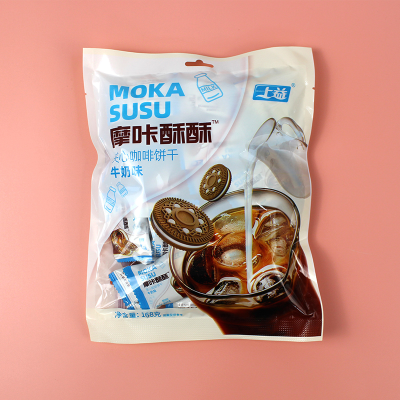 Китай 168 г Мока Сусу Молоко Капучино Кокосовое печенье-сэндвич с латте, производитель