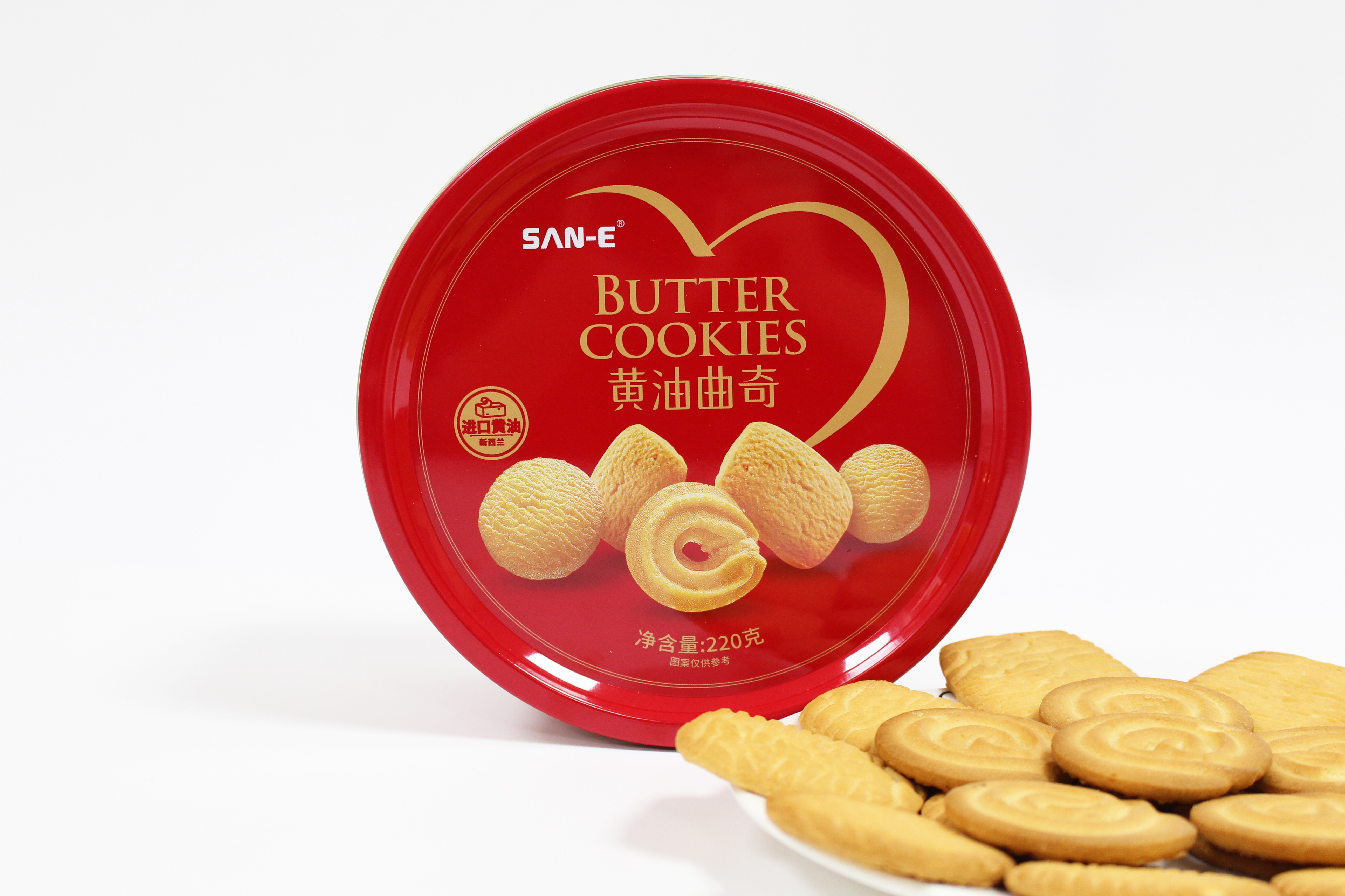 220g butter Cookie with tin