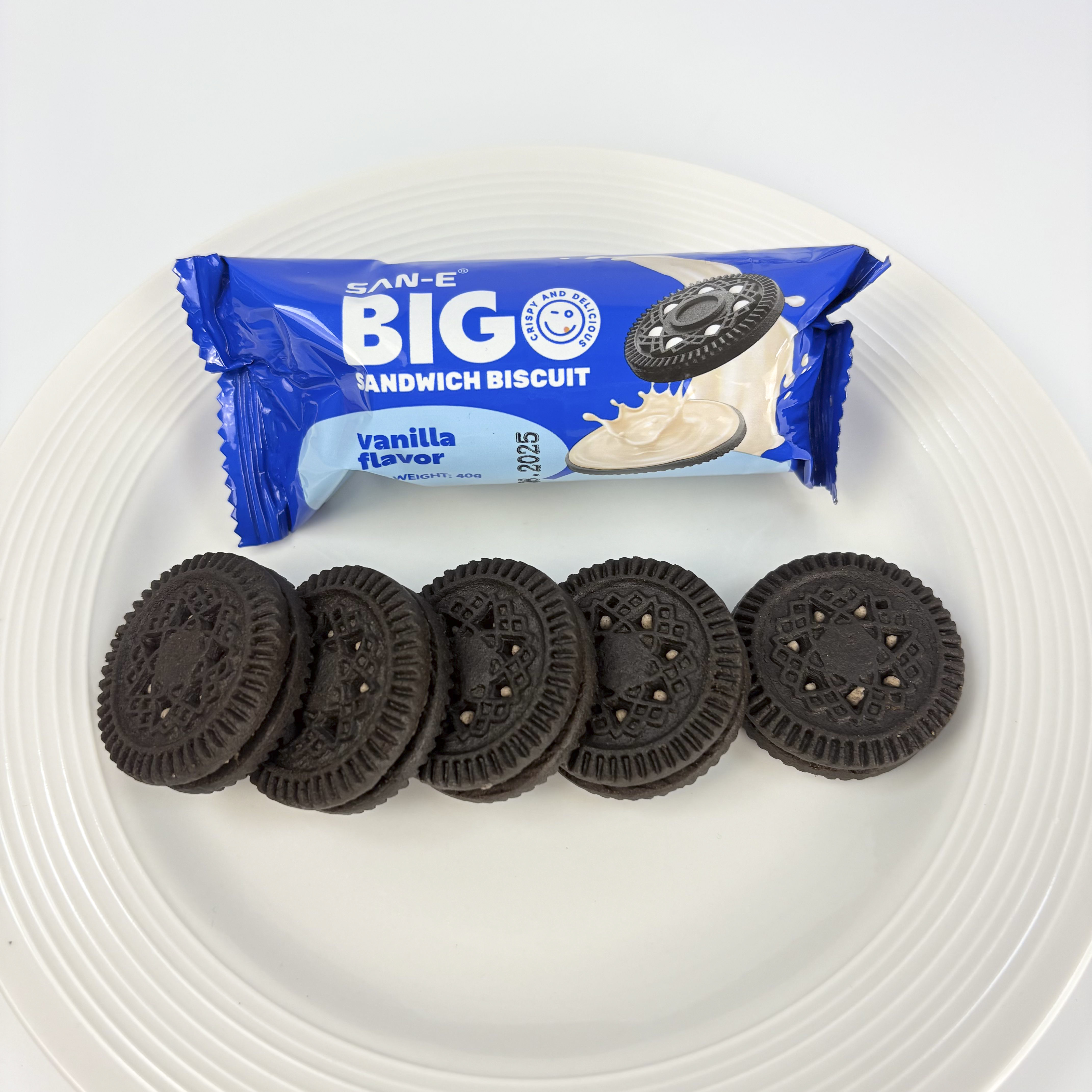 480g vinilla chocolate sandwich biscuits