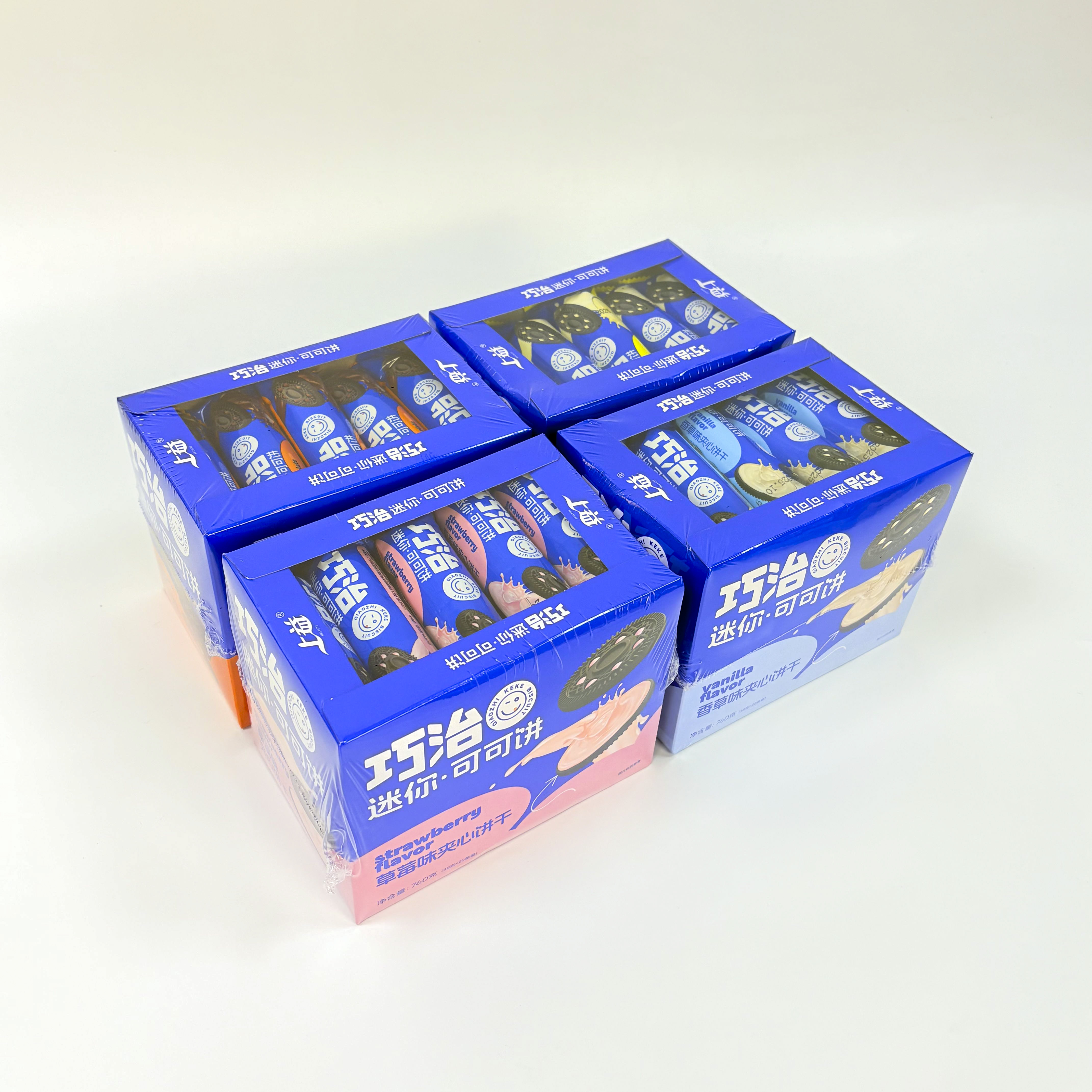 560g vinilla chocolate strawberry lemon sandwich biscuits