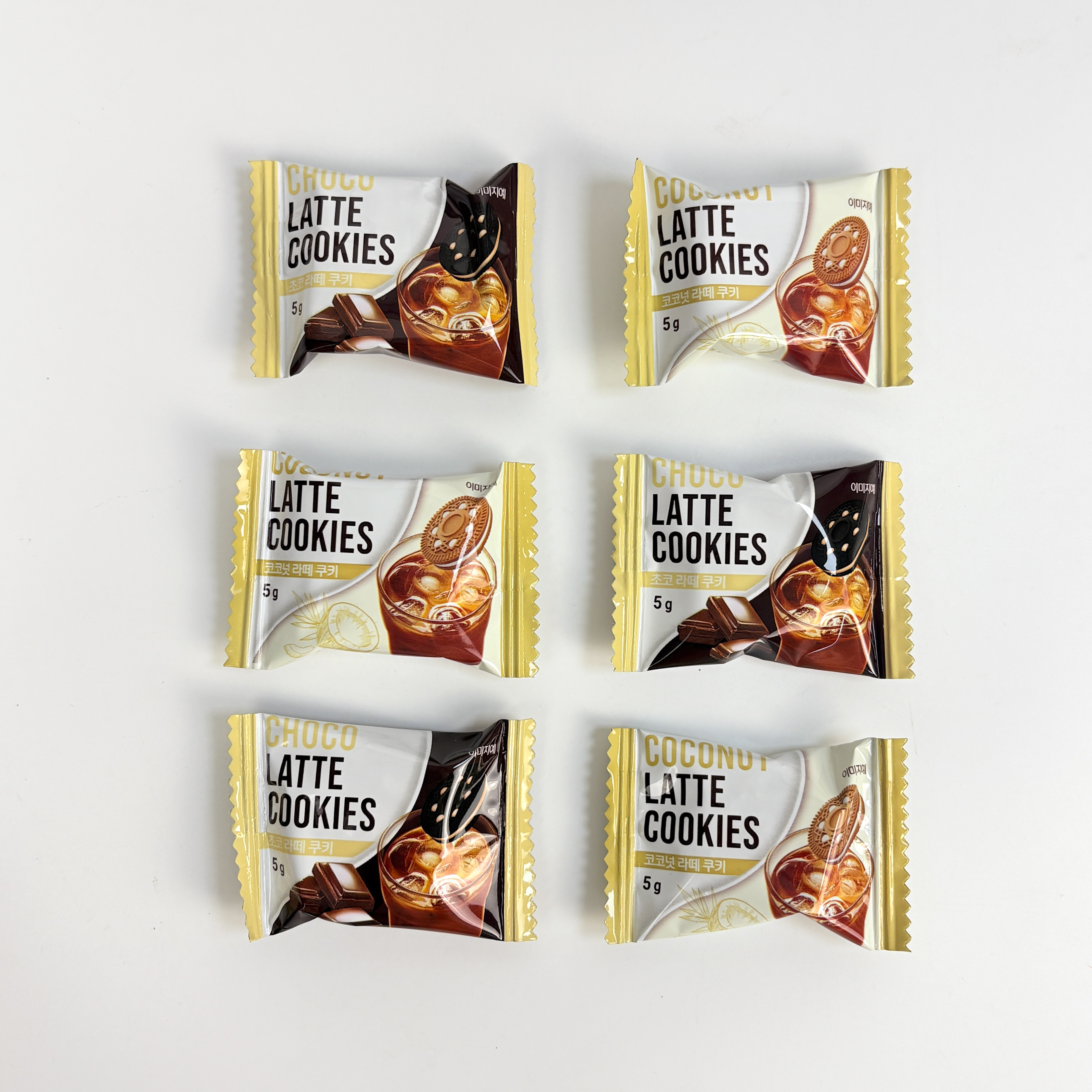 300g Coffee-Flavored Filled Cookies Chocolate Coconut Latte