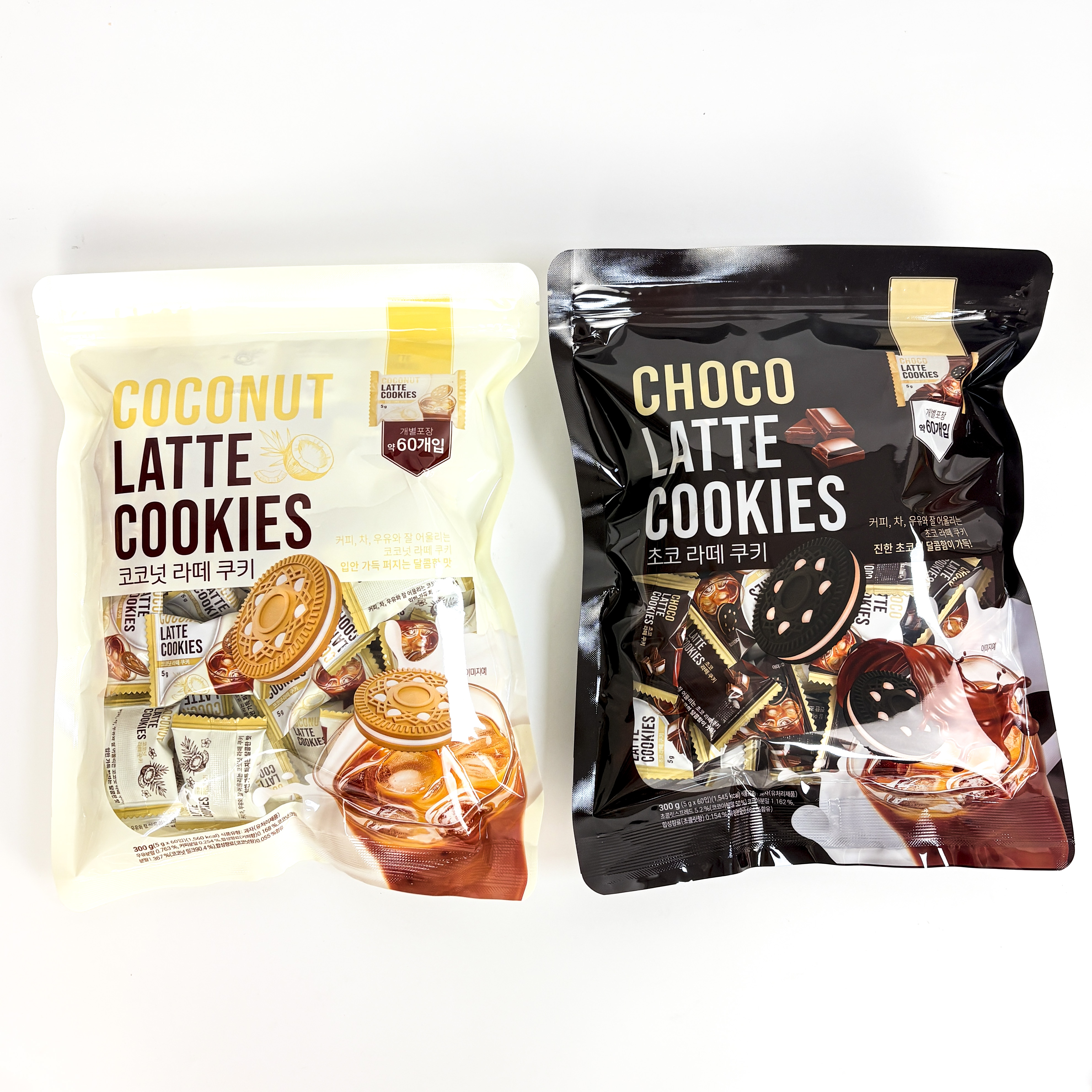 300g Coffee-Flavored Filled Cookies Chocolate Coconut Latte