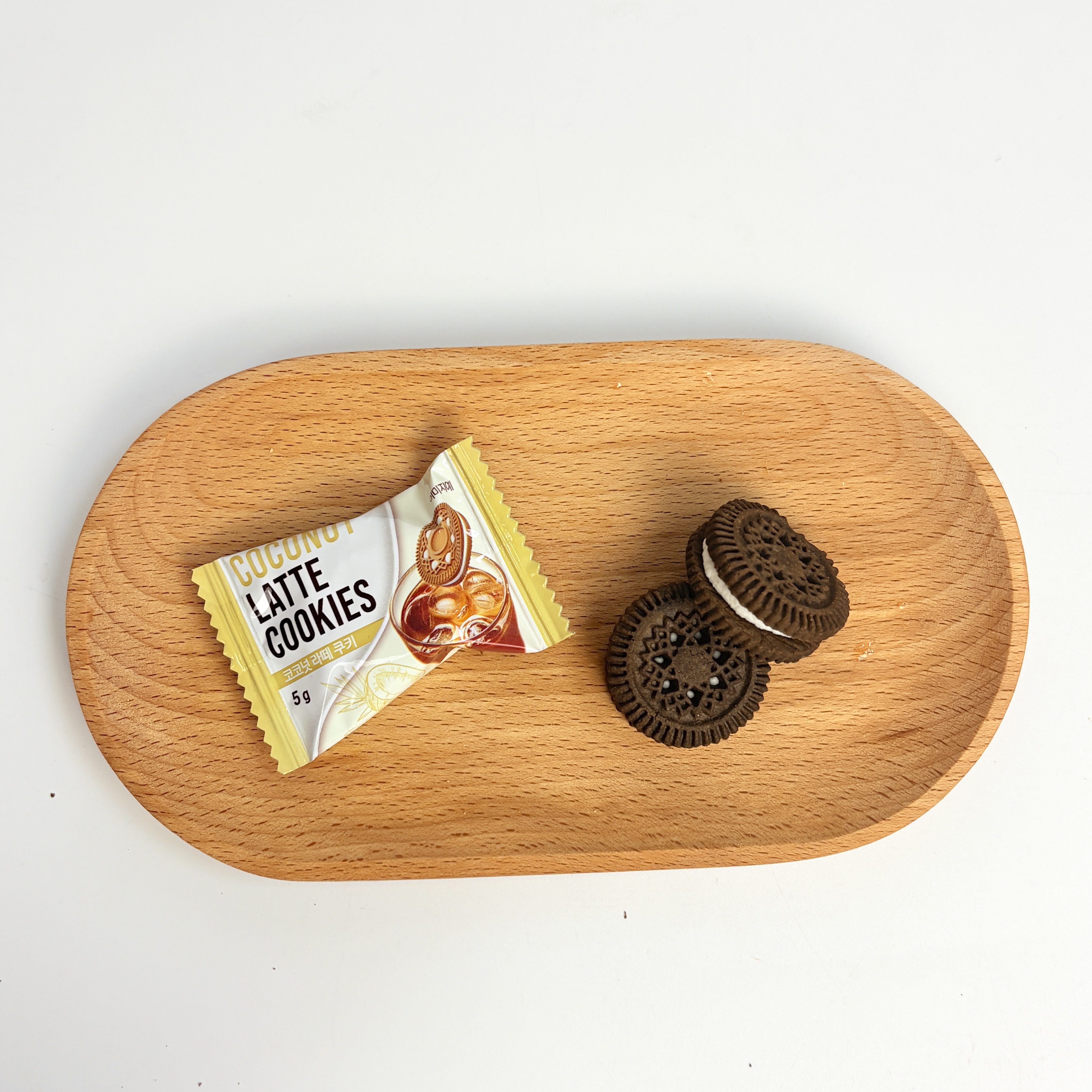 300g Coffee-Flavored Filled Cookies Chocolate Coconut Latte