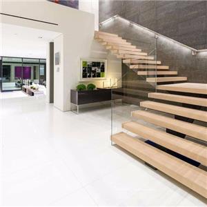 Elegant Luxury Interior Aluminum Staircase Glass Hardrail