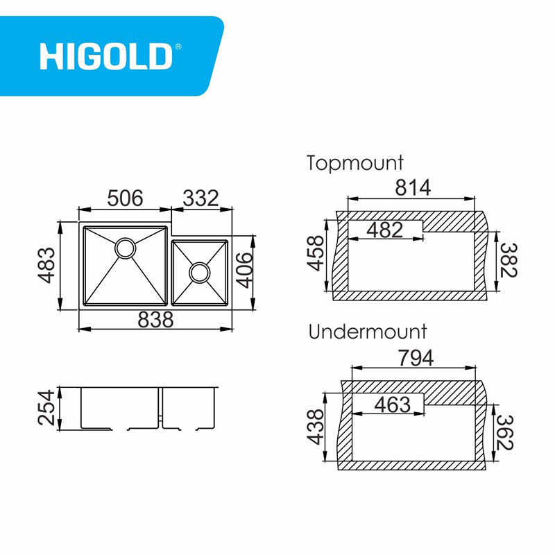 不锈钢手工双槽