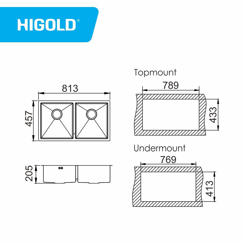R0角双不锈钢304水槽