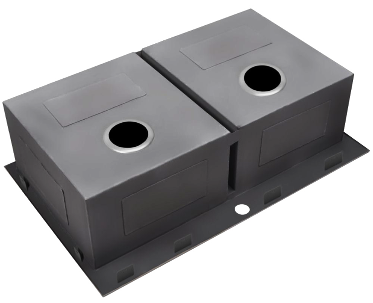 较低分区价格的双水槽