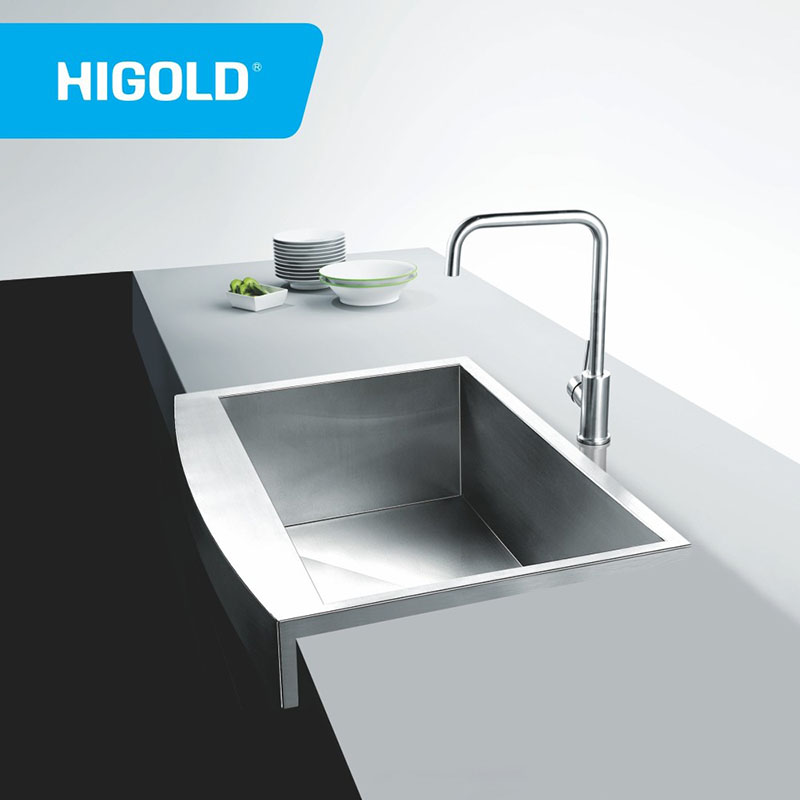 Big Single Bowl Undermount Handmade SUS304 Stainless steel Apron Sink,Higold