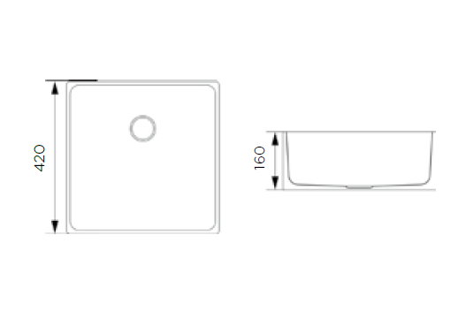 PVD玫瑰金方形浴室水槽