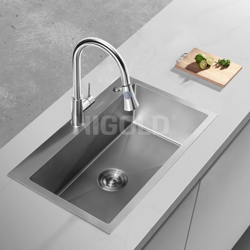 SUS304 Sink Nano Coating Single Bowl Sink (Thick panel)