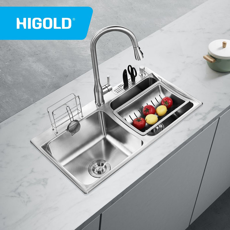 Higold Patented Double Bowl Pressing Sink