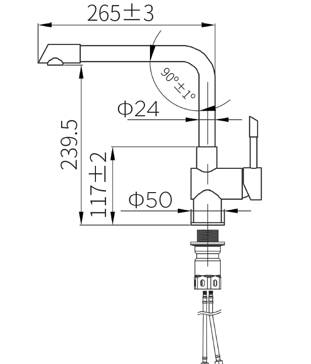 Black color High quality Kitchen Faucet tap
