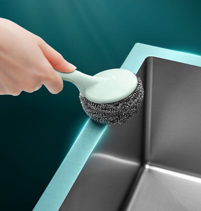 Silver Dish Washing Scrubber / Stainless Steel Ss 410 Scourer - China  Spiral Scourer for Pot Cleaning and Scourer for Kitchen Cleaning price