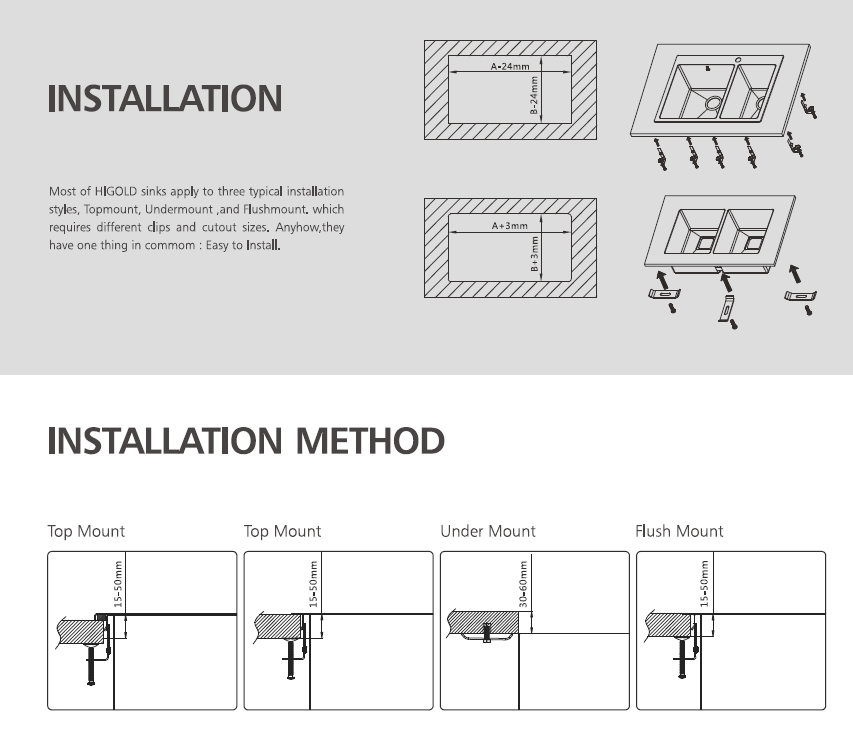 Undermount sink