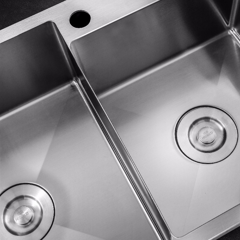 Creative Kitchen Sink Narrow Partition SUS304 Stainless steel Handmade sink,Higold