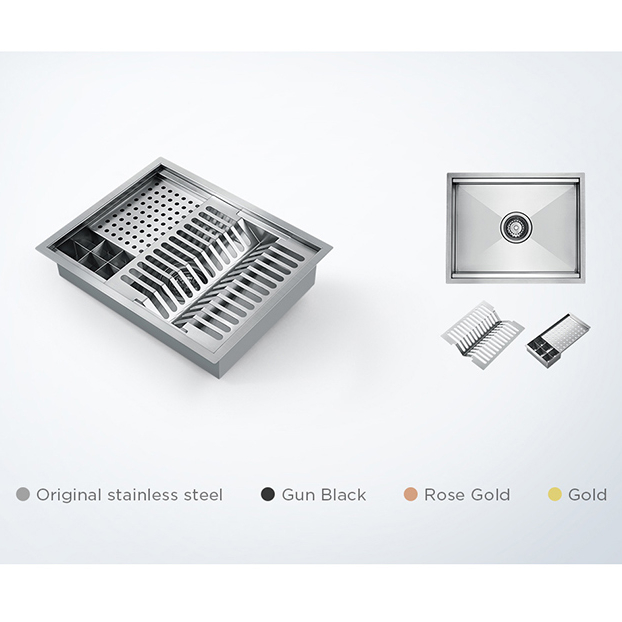 PVD SUS304 Stainless Steel Workstation Channel Sink,Higold