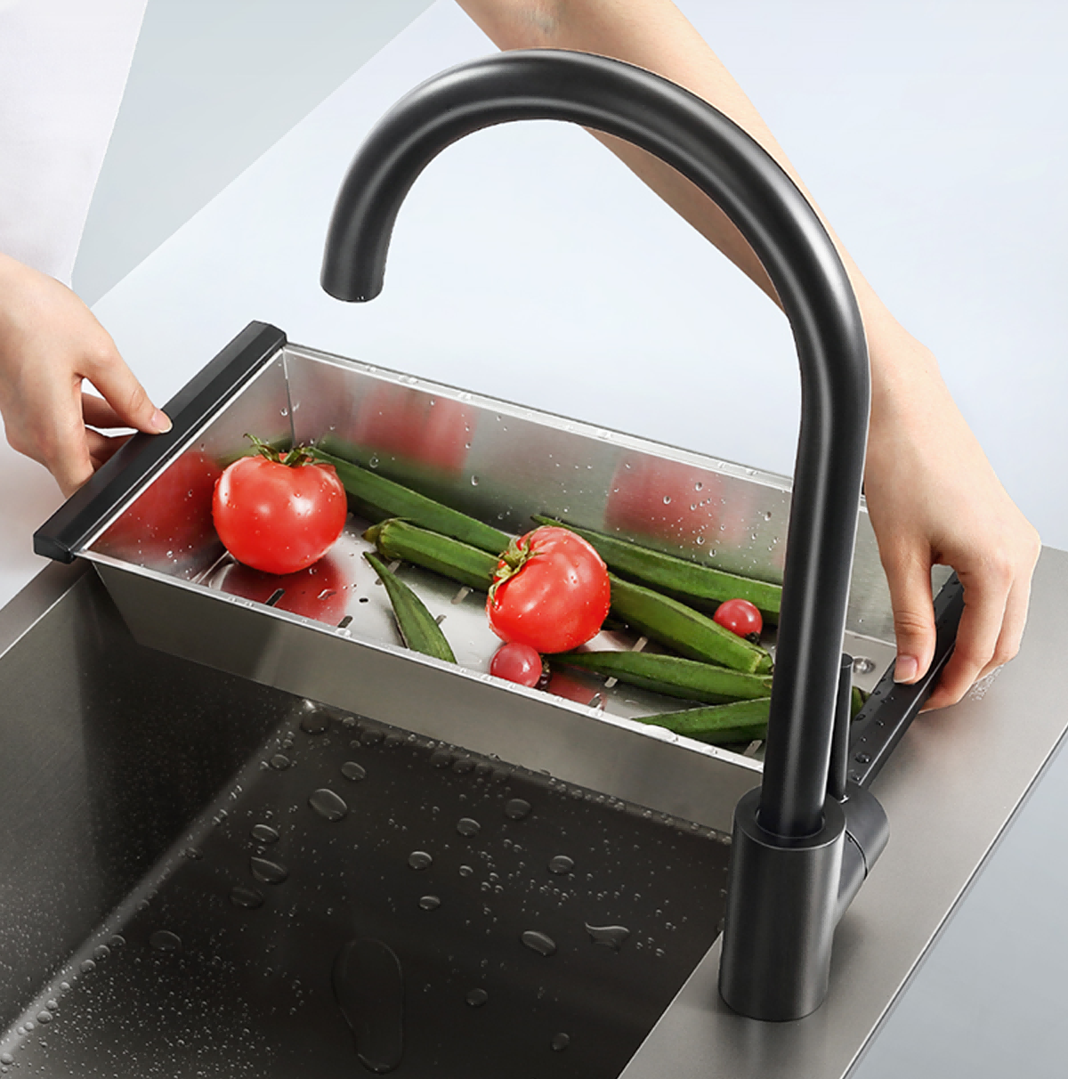 single stainless steel sink