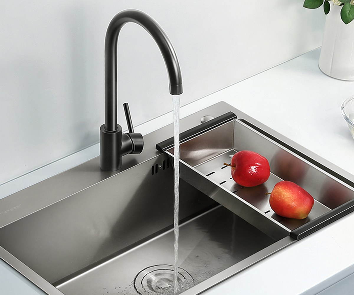 single stainless steel sink
