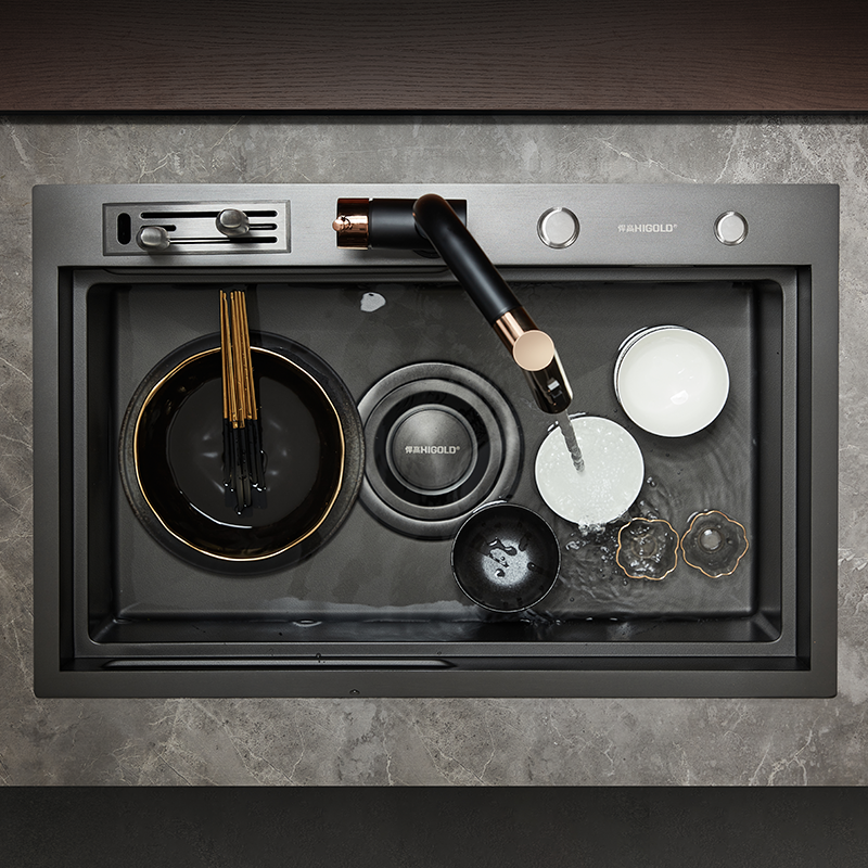 BL1.0 pro stenen patroon handgemaakte spoelbak