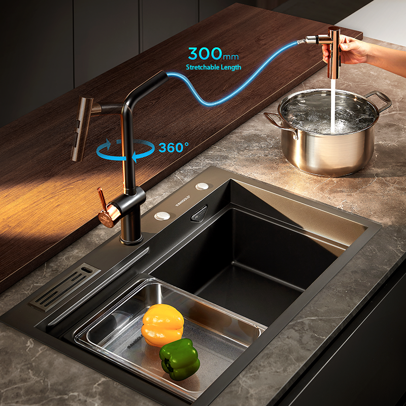 BL1.0 pro stenen patroon handgemaakte spoelbak