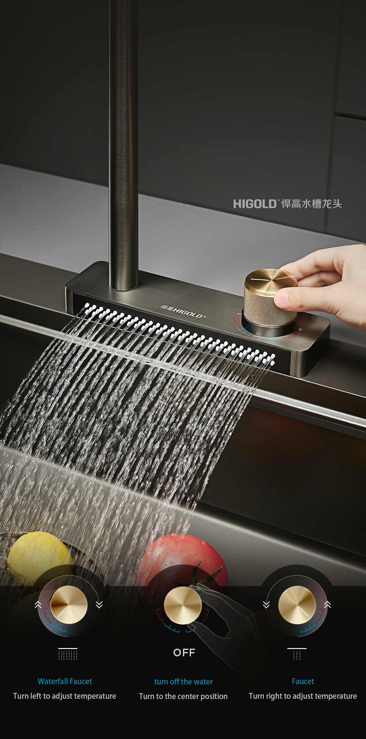 kitchen waterfall faucet
