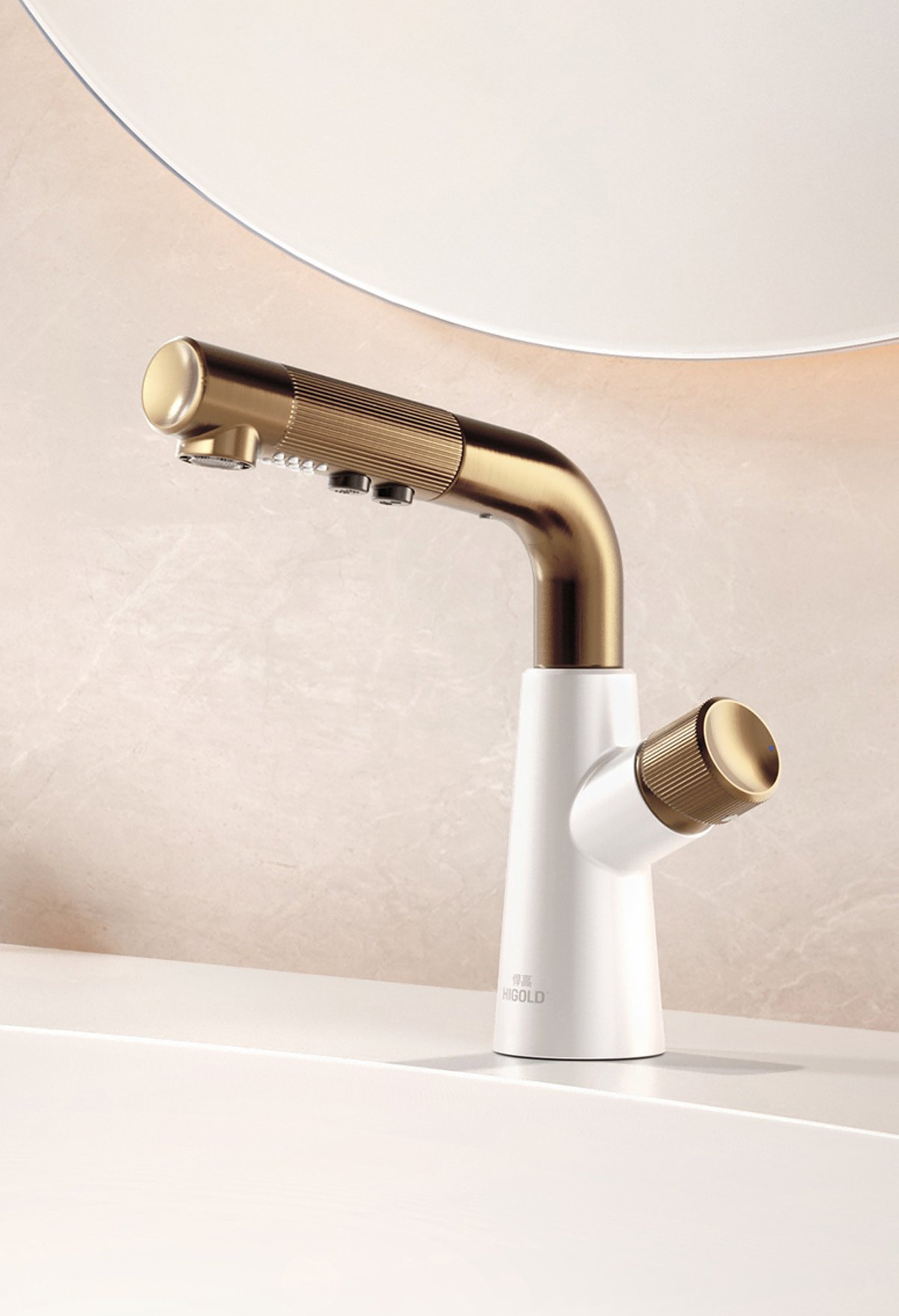 hot and cold lavatory faucet