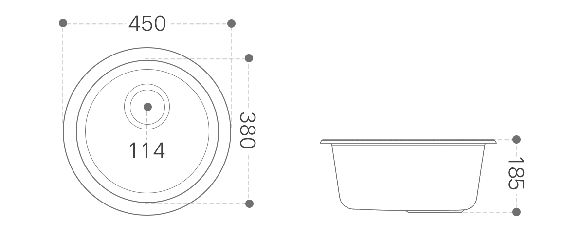 round sink