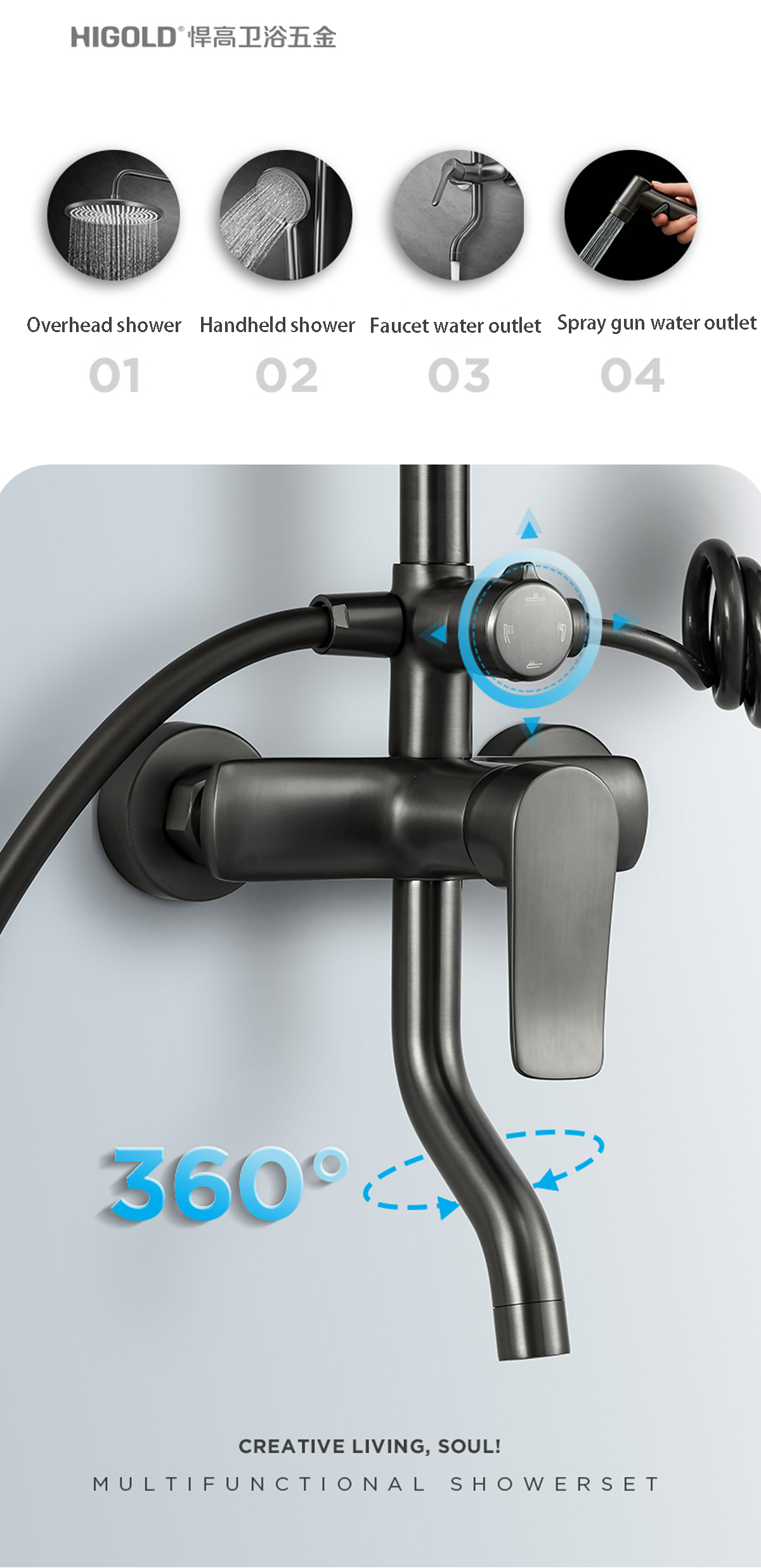 shower head combo set