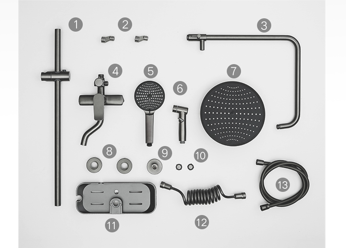 stainless steel shower set