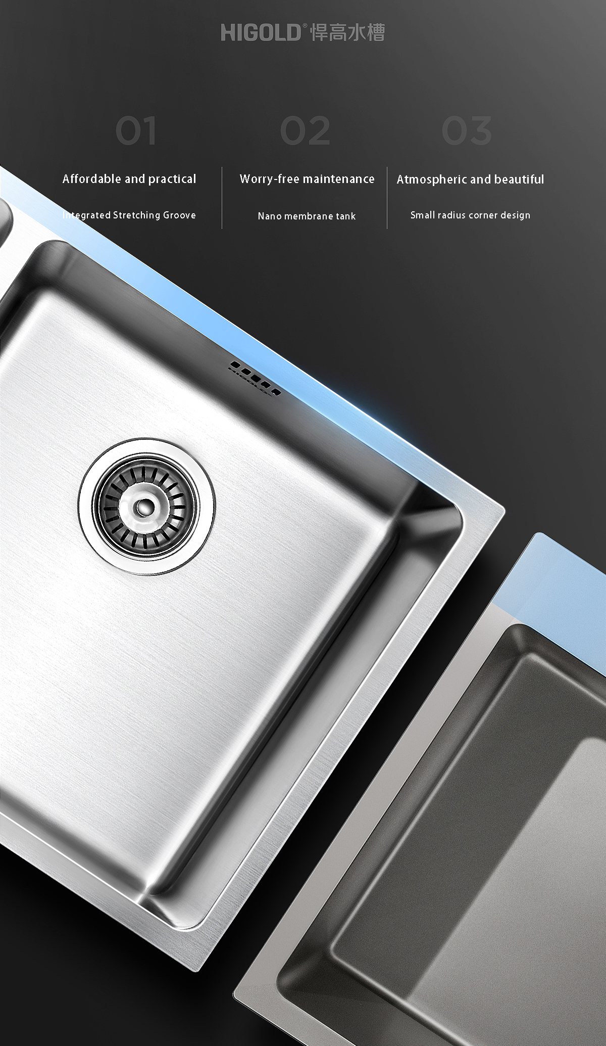 stainless steel double sink