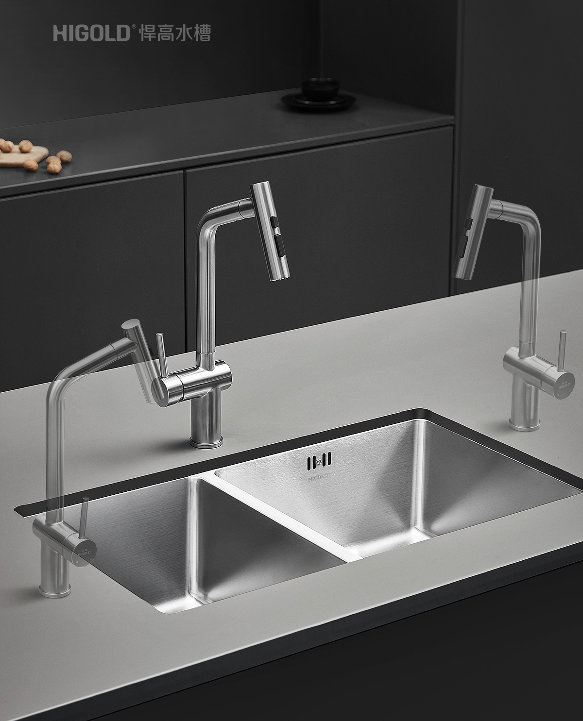 stainless steel double sink