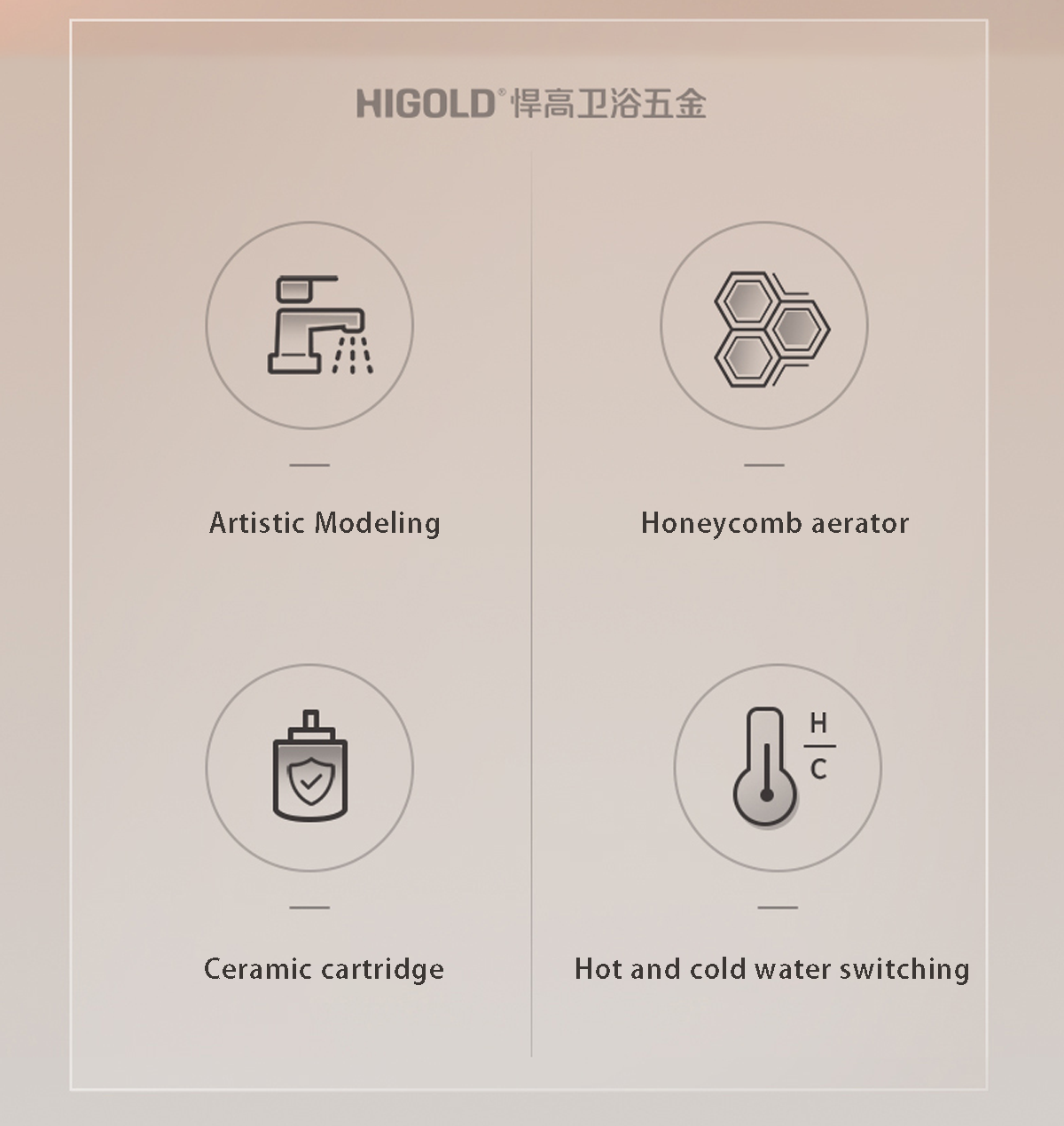 hot and cold bathroom basin faucet