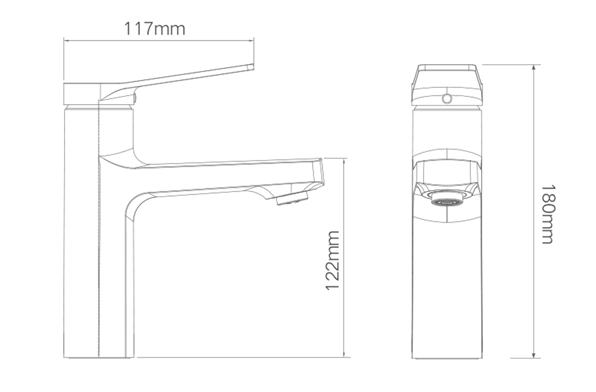 hot and cold bathroom basin faucet