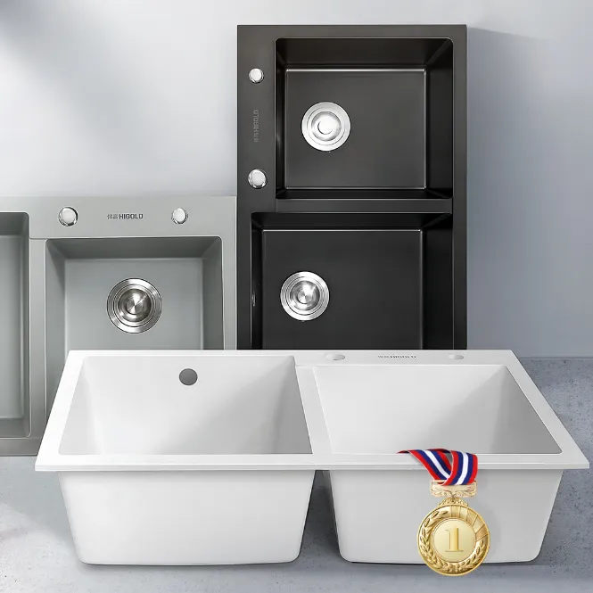 white composite sink