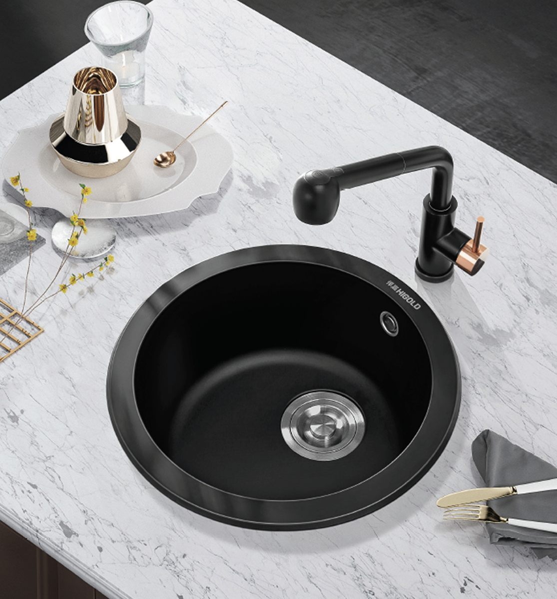 Quartz sink